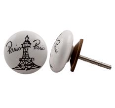 Paris Eiffel Tower Flat Drawer Knob